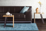 Chandra Angelo ANG-26204 Blue rug, shown in a room setting