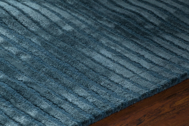 Chandra Angelo ANG-26204 Blue rug, side detail view