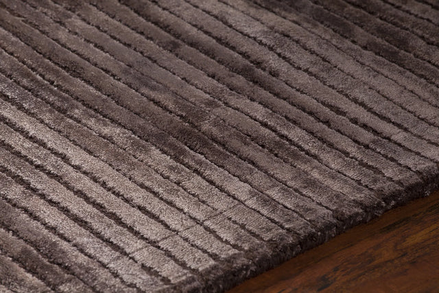 Chandra Angelo ANG-26205 Brown rug, side detail view