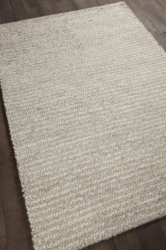 Chandra Anni ANN-11401 Ivory and Brown rug, angled side view