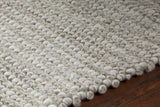 Chandra Anni ANN-11401 Ivory and Brown rug, side detail view