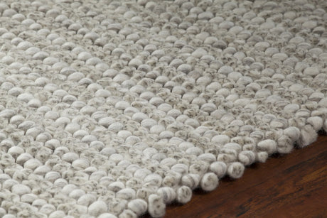 Chandra Anni ANN-11401 Ivory and Brown rug, side detail view