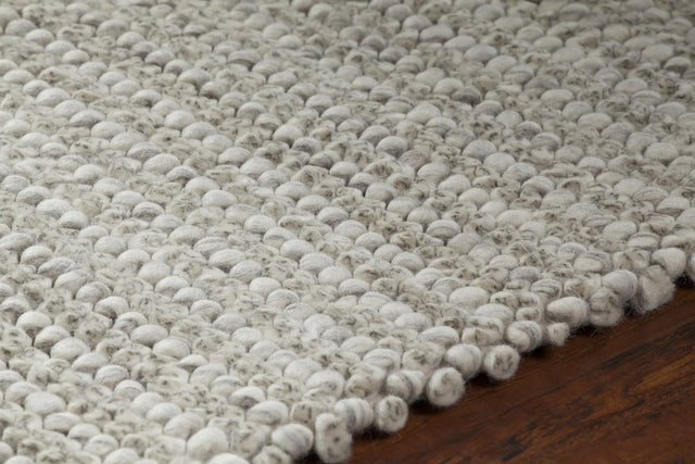 Chandra Anni ANN-11401 Ivory and Brown rug, side detail view