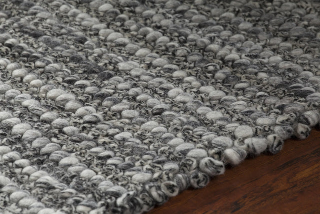 Chandra Anni ANN-11402 Brown and Ivory rug, side detail view