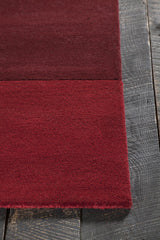 Chandra Antara ANT-109 Red and Black rug, corner detail