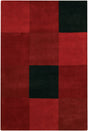 Chandra Antara ANT-109 Red and Black rug, flat view
