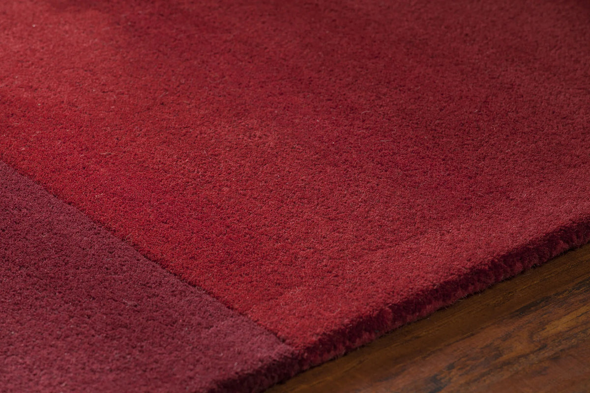 Chandra Antara ANT-109 Red and Black rug, side detail view