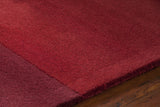 Chandra Antara ANT-109 Red and Black rug, side detail view