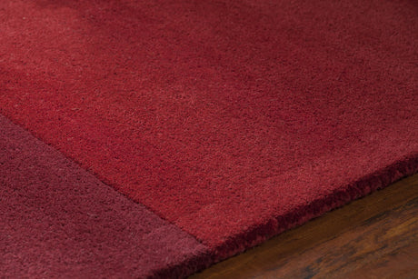Chandra Antara ANT-109 Red and Black rug, side detail view