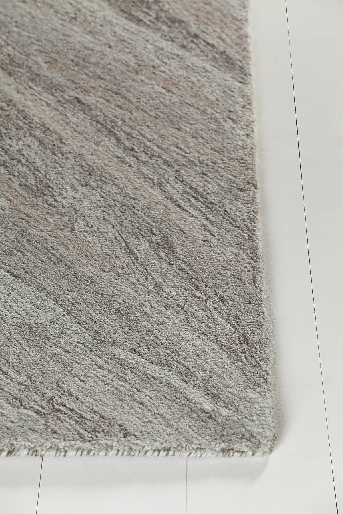Chandra Anya ANY-44101 Silver and Grey rug, corner detail