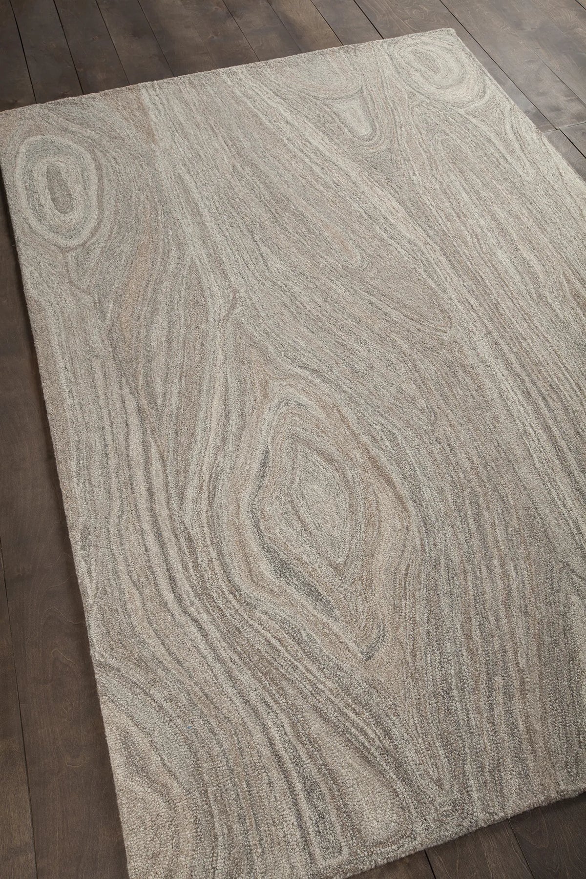 Chandra Anya ANY-44102 Tan and Grey rug, angled side view