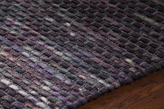 Chandra Argos ARG-51500 Purple and Multi rug, side detail view
