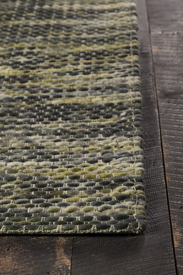 Chandra Argos ARG-51502 Cream and Green rug, corner detail