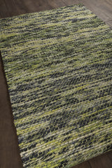 Chandra Argos ARG-51502 Cream and Green rug, angled side view
