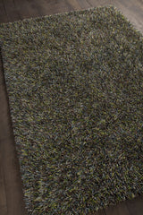 Chandra Astrid AST-14300 Yellow and Brown and Green and Blue and Ivory rug, angled side view