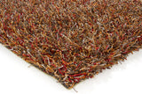 Chandra Astrid AST-14301 Red and Orange and Brown and Grey and Black rug, corner detail