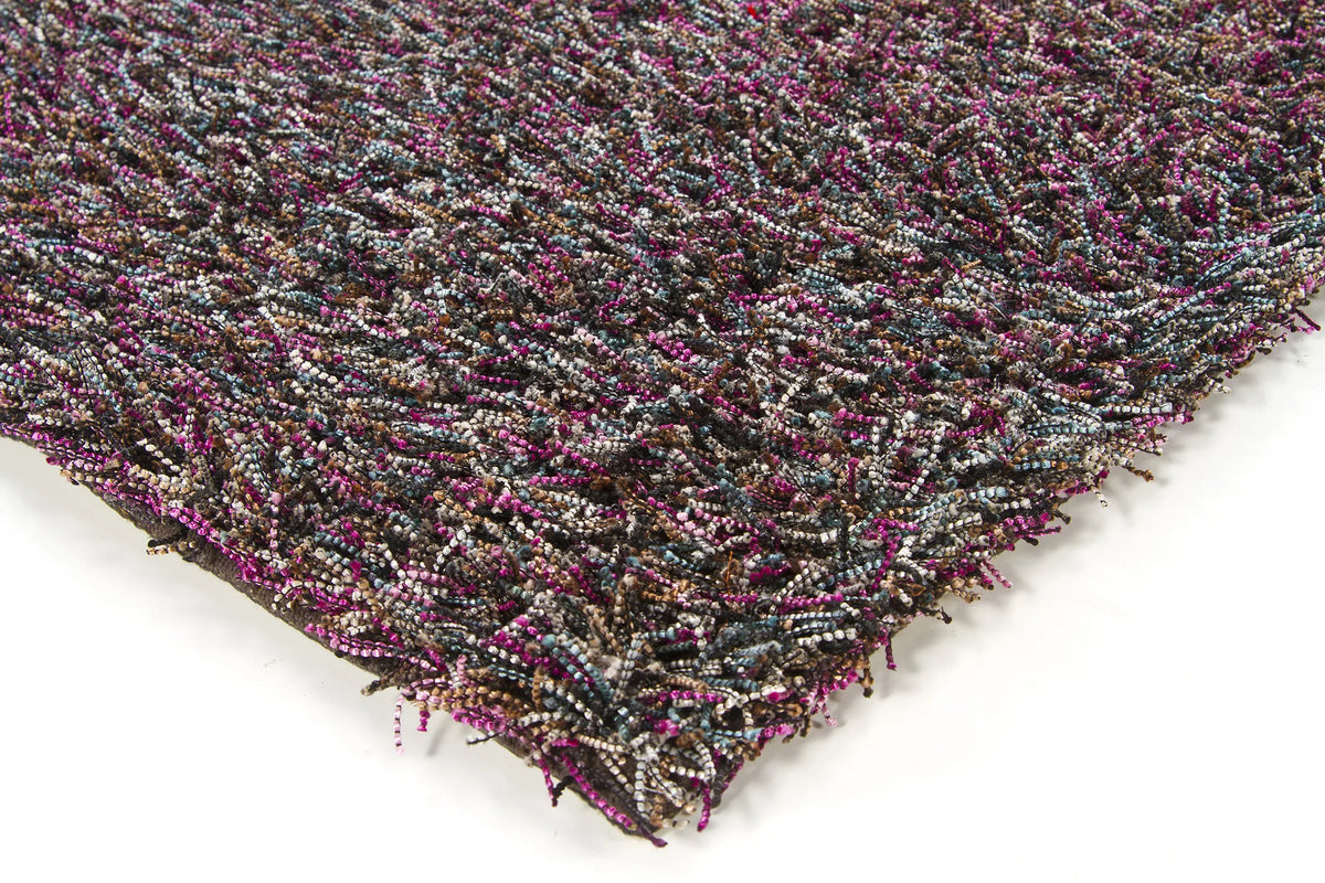 Chandra Astrid AST-14302 Purple and Blue and Brown and Grey and Ivory rug, corner detail