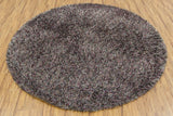 Chandra Astrid AST-14302 Purple and Blue and Brown and Grey and Ivory round rug, flat view