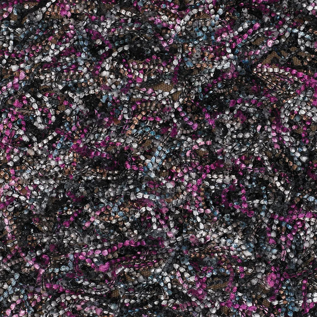 Chandra Astrid AST-14302 Purple and Blue and Brown and Grey and Ivory rug, texture close-up