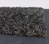 Chandra Astrid AST-14303 Brown and Blue and Grey and Black rug, corner detail