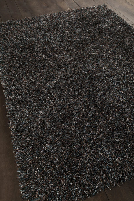 Chandra Astrid AST-14303 Brown and Blue and Grey and Black rug, angled side view