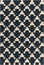 Chandra Avon AVO-34400 Blue and Black and White rug, flat view
