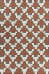 Chandra Avon AVO-34401 Rust and Grey and White rug, flat view