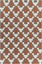 Chandra Avon AVO-34401 Rust and Grey and White rug, flat view