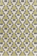 Chandra Avon AVO-34402 Green and Grey and White rug, flat view