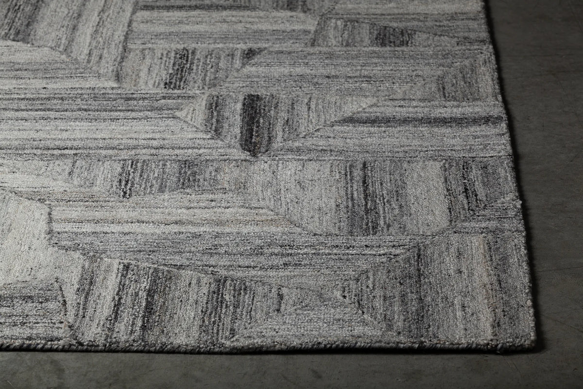 Chandra Avril AVR-49200 Grey and White rug, corner detail