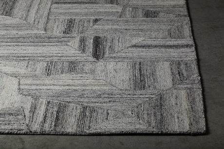 Chandra Avril AVR-49200 Grey and White rug, corner detail