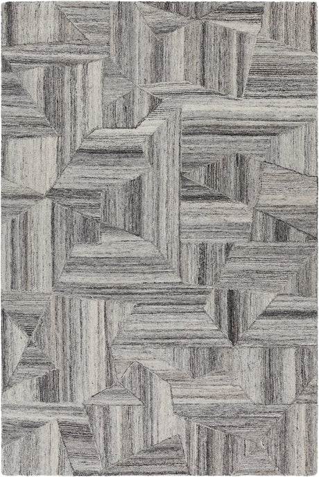 Chandra Avril AVR-49200 Grey and White rug, flat view