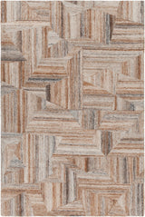 Chandra Avril AVR-49201 Brown and Grey and White rug, flat view