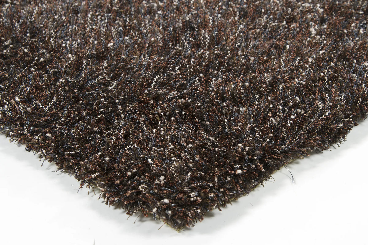 Chandra Barun BAR-21300 Brown and Blue and Ivory rug, corner detail