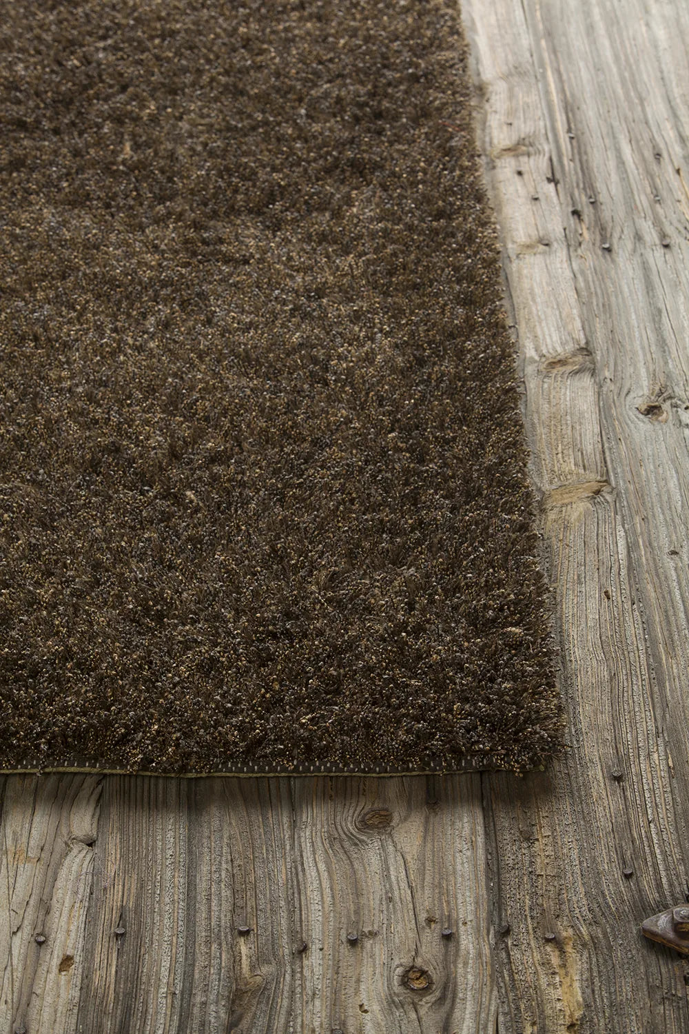 Chandra Barun BAR-21301 Brown and Purple and Gold rug, corner detail