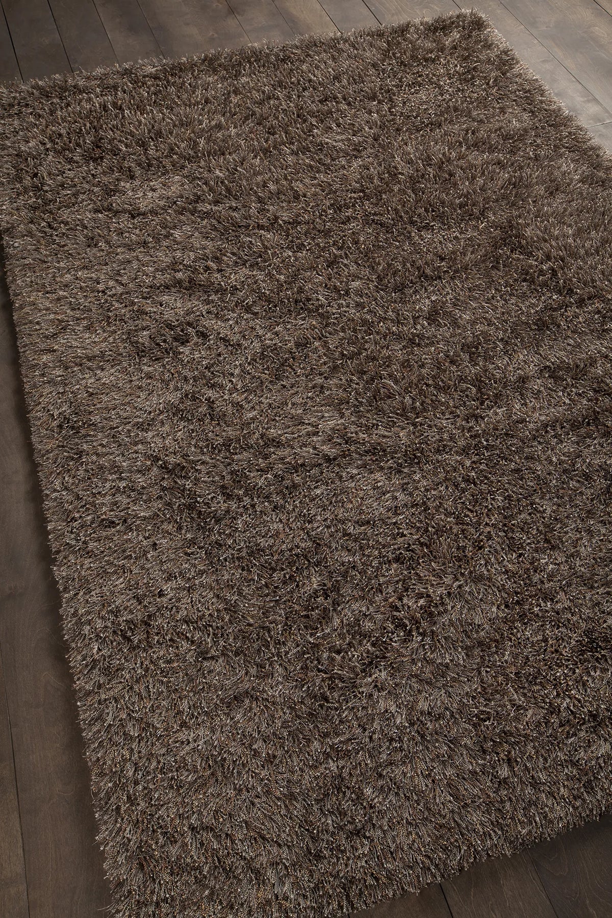 Chandra Barun BAR-21301 Brown and Purple and Gold rug, angled side view
