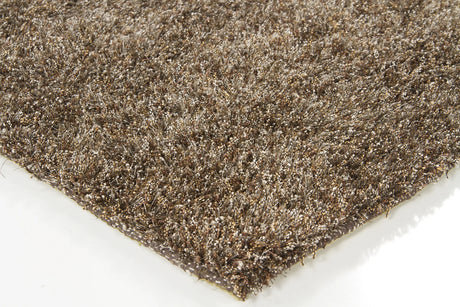 Chandra Barun BAR-21302 Brown and Ivory and Gold rug, corner detail