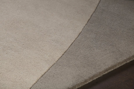 Chandra Bense Garza BEN-3003 Grey and Blue and Black rug, side detail view