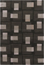 Chandra Bense Garza BEN-3009 Black and Grey and Ivory rug, flat view