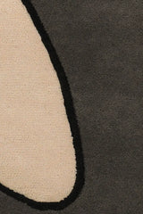 Chandra Bense Garza BEN-3020 Grey and Cream and Green and Orange and Blue and Black rug, texture close-up
