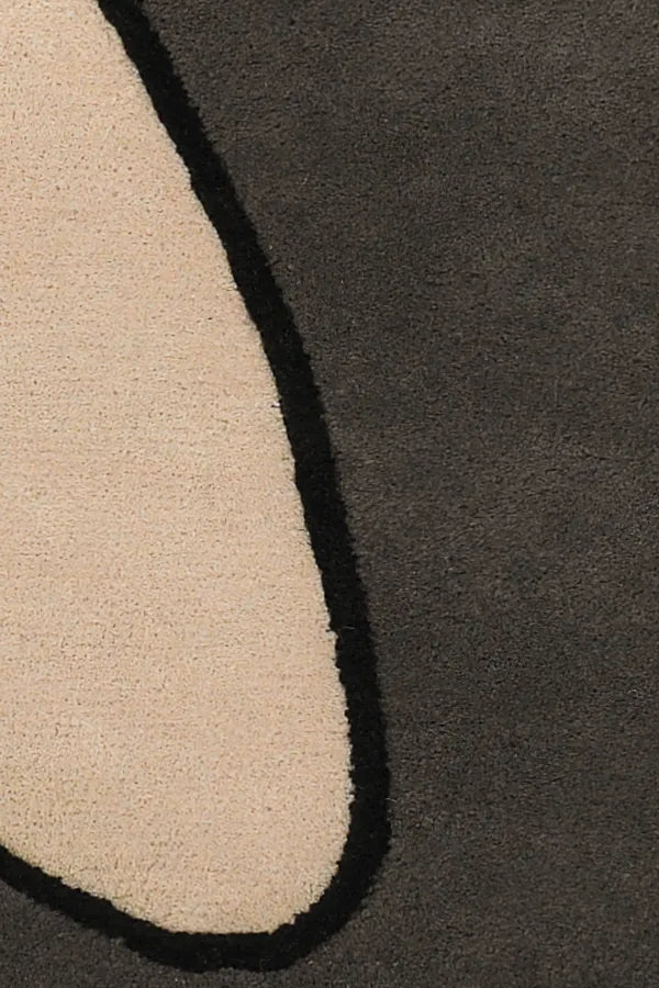 Chandra Bense Garza BEN-3020 Grey and Cream and Green and Orange and Blue and Black rug, texture close-up