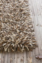 Chandra Big Jos BIG-20801 Brown and Grey and Ivory rug, corner detail