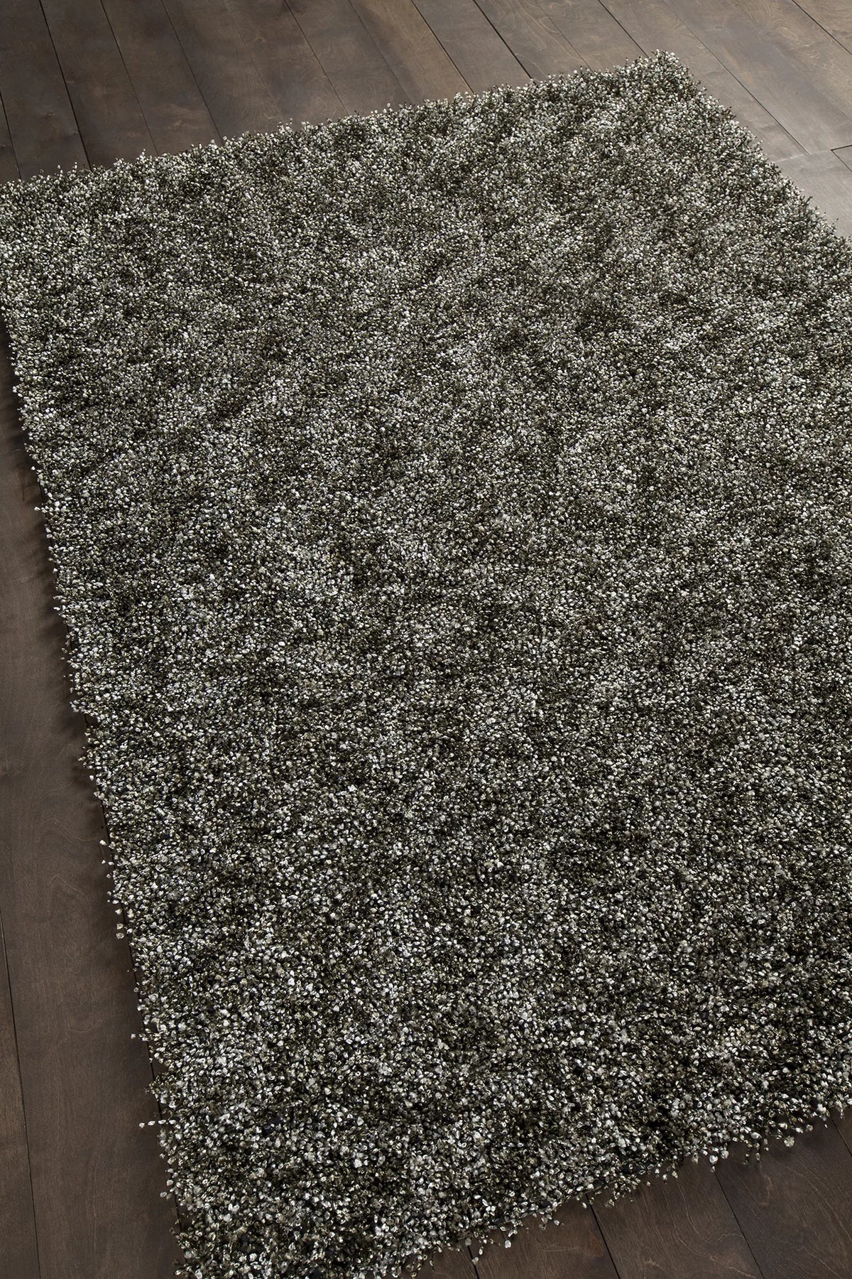 Chandra Blossom BLO-29400 Charcoal and Grey and Ivory rug, angled side view