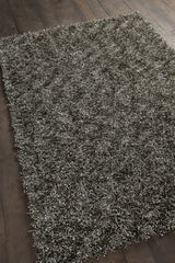 Chandra Blossom BLO-29400 Charcoal and Grey and Ivory rug, angled side view