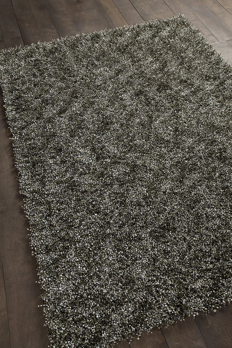Chandra Blossom BLO-29400 Charcoal and Grey and Ivory rug, angled side view