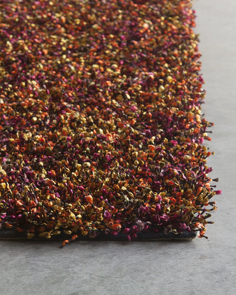 Chandra Blossom BLO-29402 Red and Orange rug, corner detail