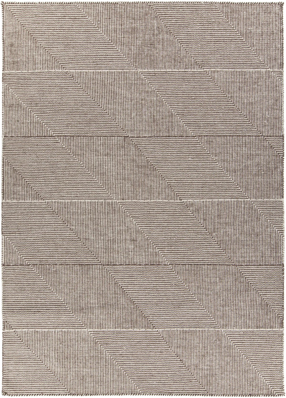Chandra Bristol BRI-35808 Brown and White rug, flat view