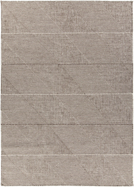 Chandra Bristol BRI-35808 Brown and White rug, flat view