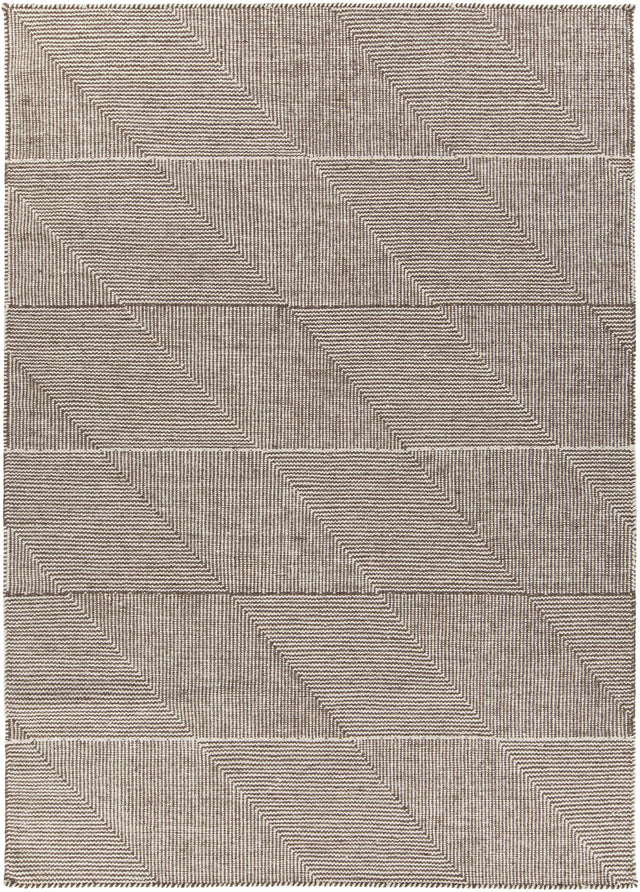Chandra Bristol BRI-35808 Brown and White rug, flat view