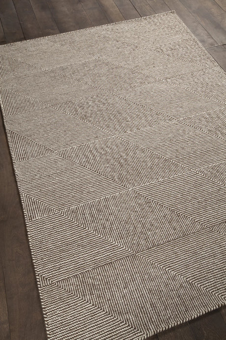 Chandra Bristol BRI-35808 Brown and White rug, angled side view